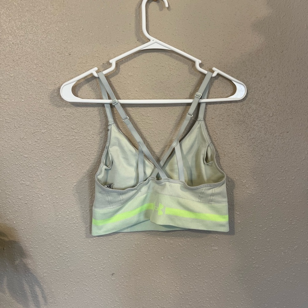 Under Armour Women's Lime Green Sports Bra - Picture 4 of 5